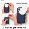 imageelago Magnetic Wallet Card Holder 2Cards Compatible with MagSafe for iPhone 1615141312 Series  Secure Phone Wallet Long Last Silicone Scratch and Damage ProtectionJean Indigo