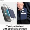 imageelago Magnetic Wallet Card Holder 2Cards Compatible with MagSafe for iPhone 1615141312 Series  Secure Phone Wallet Long Last Silicone Scratch and Damage ProtectionJean Indigo