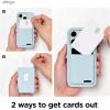 imageelago Magnetic Wallet Card Holder 2Cards Compatible with MagSafe for iPhone 1615141312 Series  Secure Phone Wallet Long Last Silicone Scratch and Damage ProtectionLight Blue