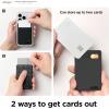 imageelago Magnetic Wallet Card Holder 2Cards Compatible with MagSafe for iPhone 1615141312 Series  Secure Phone Wallet Long Last Silicone Scratch and Damage ProtectionBlack