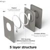 imageelago Magnetic Wallet Card Holder 2Cards Compatible with MagSafe for iPhone 1615141312 Series  Secure Phone Wallet Long Last Silicone Scratch and Damage ProtectionMedium Gray