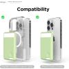 imageelago Magnetic Wallet Card Holder 2Cards Compatible with MagSafe for iPhone 1615141312 Series  Secure Phone Wallet Long Last Silicone Scratch and Damage ProtectionPastel Green