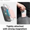 imageelago Magnetic Wallet Card Holder 2Cards Compatible with MagSafe for iPhone 1615141312 Series  Secure Phone Wallet Long Last Silicone Scratch and Damage ProtectionSand Pink