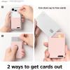 imageelago Magnetic Wallet Card Holder 2Cards Compatible with MagSafe for iPhone 1615141312 Series  Secure Phone Wallet Long Last Silicone Scratch and Damage ProtectionSand Pink