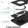 imageelago Key Magnetic Wallet Card Holder 2Cards Compatible with MagSafe for iPhone 1615141312 Series  Key Holder Secure Phone Wallet Long Last Silicone Scratch and Damage Protection StoneBlack