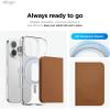 imageelago Magnetic Vegan Leather Wallet Card Holder 3Cards Compatible with MagSafe for iPhone 1615141312 Series  Secure Phone Wallet Scratch and Damage Protection TaupeBrown