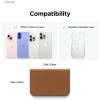 imageelago Magnetic Vegan Leather Wallet Card Holder 3Cards Compatible with MagSafe for iPhone 1615141312 Series  Secure Phone Wallet Scratch and Damage Protection TaupeBrown