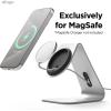 imageelago MS4 Charging Stand Compatible with MagSafe Charger Aluminum Stand Compatible with iPhone 1615141312 Series Designed for iOS17 Standby Mode Cable Not Included BlackSilver