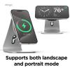 imageelago MS4 Charging Stand Compatible with MagSafe Charger Aluminum Stand Compatible with iPhone 1615141312 Series Designed for iOS17 Standby Mode Cable Not Included BlackSilver