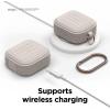 imageelago Armor Case Compatible with AirPods 3rd Generation Case  Compatible with AirPods 3 Case Carabiner Included Supports Wireless Charging Shock Resistant Easily Cleaned Full Protection BlackStone