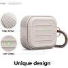 imageelago Armor Case Compatible with AirPods 3rd Generation Case  Compatible with AirPods 3 Case Carabiner Included Supports Wireless Charging Shock Resistant Easily Cleaned Full Protection BlackStone