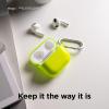 imageelago Clear Case with Carabiner Compatible with AirPods 3 Tape Included Anti Yellowing Wireless Charging Available Neon YellowNeon Yellow