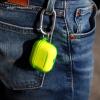 imageelago Clear Case with Carabiner Compatible with AirPods 3 Tape Included Anti Yellowing Wireless Charging Available Neon YellowNeon Yellow