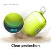 imageelago Clear Case with Carabiner Compatible with AirPods 3 Tape Included Anti Yellowing Wireless Charging Available Neon YellowNeon Yellow