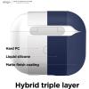 imageelago Liquid Hybrid Case Compatible with AirPods 3rd Generation Case  Compatible with AirPods 3 Case Cover Triple Layer Protection Keychain Included Wireless Charging Shock Resistant StoneJean Indigo