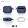 imageelago Liquid Hybrid Case Compatible with AirPods 3rd Generation Case  Compatible with AirPods 3 Case Cover Triple Layer Protection Keychain Included Wireless Charging Shock Resistant StoneJean Indigo