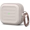 imageelago Armor Case Compatible with AirPods 3rd Generation Case  Compatible with AirPods 3 Case Carabiner Included Supports Wireless Charging Shock Resistant Easily Cleaned Full Protection BlackStone