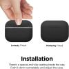 imageelago Compatible with AirPods Pro 2 Silicone Case with Lanyard Front LED Visible Fabric Lanyard Included BlackBlack