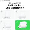 imageelago Compatible with AirPods Pro 2 Silicone Case with Lanyard Front LED Visible Fabric Lanyard Included BlackBlack