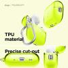 imageelago Compatible with AirPods Pro 2nd Generation Case Clear  Designed for AirPods Pro 2 Protective Cover with Keychain Transparent Wireless Charging Reduced Yellowing TransparentNeon Yellow