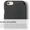 imageelago Leather FlipBlack  Card SlotScreen ProtectionPremium Hybrid Construction  for iPhone 66S Plus
