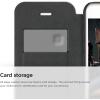 imageelago Leather FlipBlack  Card SlotScreen ProtectionPremium Hybrid Construction  for iPhone 66S Plus