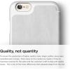 imageelago Leather FlipWhite  Card SlotScreen ProtectionPremium Hybrid Construction  for iPhone 66S Plus