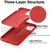 imageelago Compatible with iPhone 11 Pro Max Case Liquid Silicone Case Full Body Protective Cover Shockproof Slim Phone Case AntiScratch Soft Microfiber Lining 65 inch LavenderRed