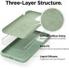 imageelago Liquid Silicone Case Compatible with iPhone 11 Pro Case 58 inches Silicone Mobile Phone Case AllRound Protection 3Layer Protective Case Jean IndigoPastel Green