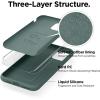 imageelago Liquid Silicone Case Compatible with iPhone 11 Pro Max Case 65 inches Silicone Mobile Phone Case AllRound Protection 3Layer Protective Case Midnight Green