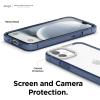 imageelago Hybrid Clear Case Designed for iPhone 12 Mini Case 54quot Reduced Yellowing Durable PC Back Flexible Bumper Shockproof Case Cover TransparentBlue
