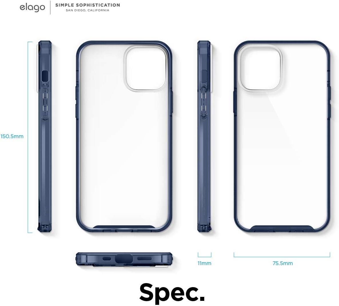 imageelago Hybrid Clear Case Designed for iPhone 12 Case ampamp Designed for iPhone 12 Pro Case 61quot Reduced Yellowing Durable PC Back Flexible Bumper Shockproof Cover Case Mint GreenBlue