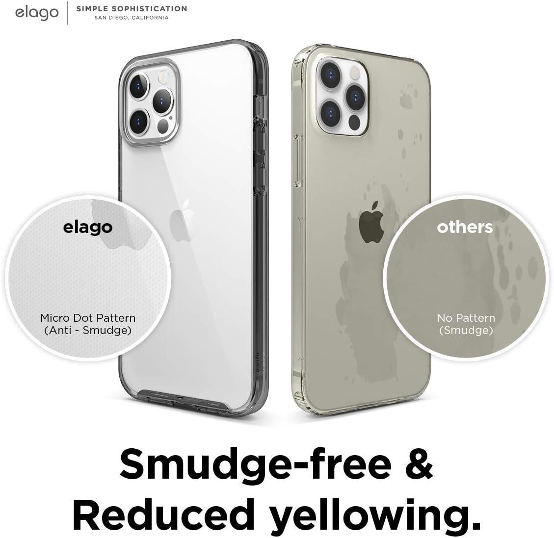 imageelago Hybrid Clear Case Designed for iPhone 12 Case ampamp Designed for iPhone 12 Pro Case 61quot Reduced Yellowing Durable PC Back Flexible Bumper Shockproof Cover Case Mint GreenBlack