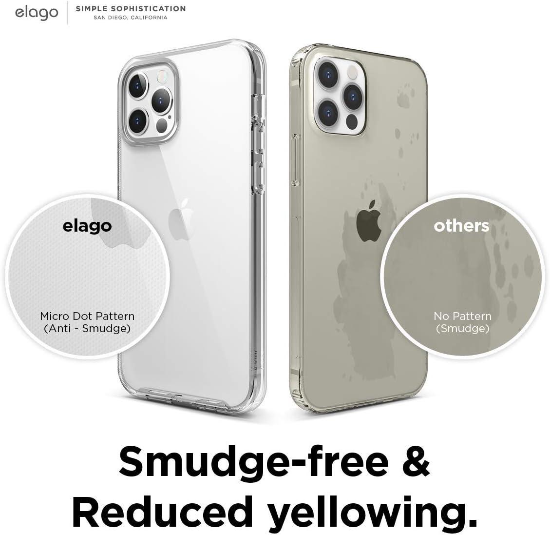 imageelago Hybrid Clear Case Designed for iPhone 12 Case ampamp Designed for iPhone 12 Pro Case 61quot Reduced Yellowing Durable PC Back Flexible Bumper Shockproof Cover Case Mint GreenTransparent