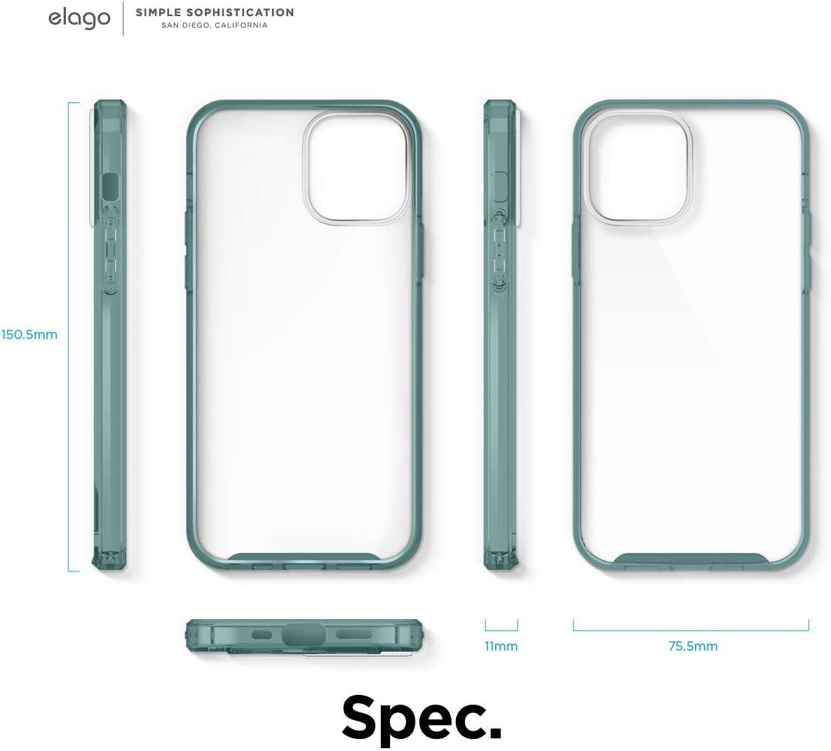 imageelago Hybrid Clear Case Designed for iPhone 12 Case ampamp Designed for iPhone 12 Pro Case 61quot Reduced Yellowing Durable PC Back Flexible Bumper Shockproof Cover Case Mint GreenMint Green
