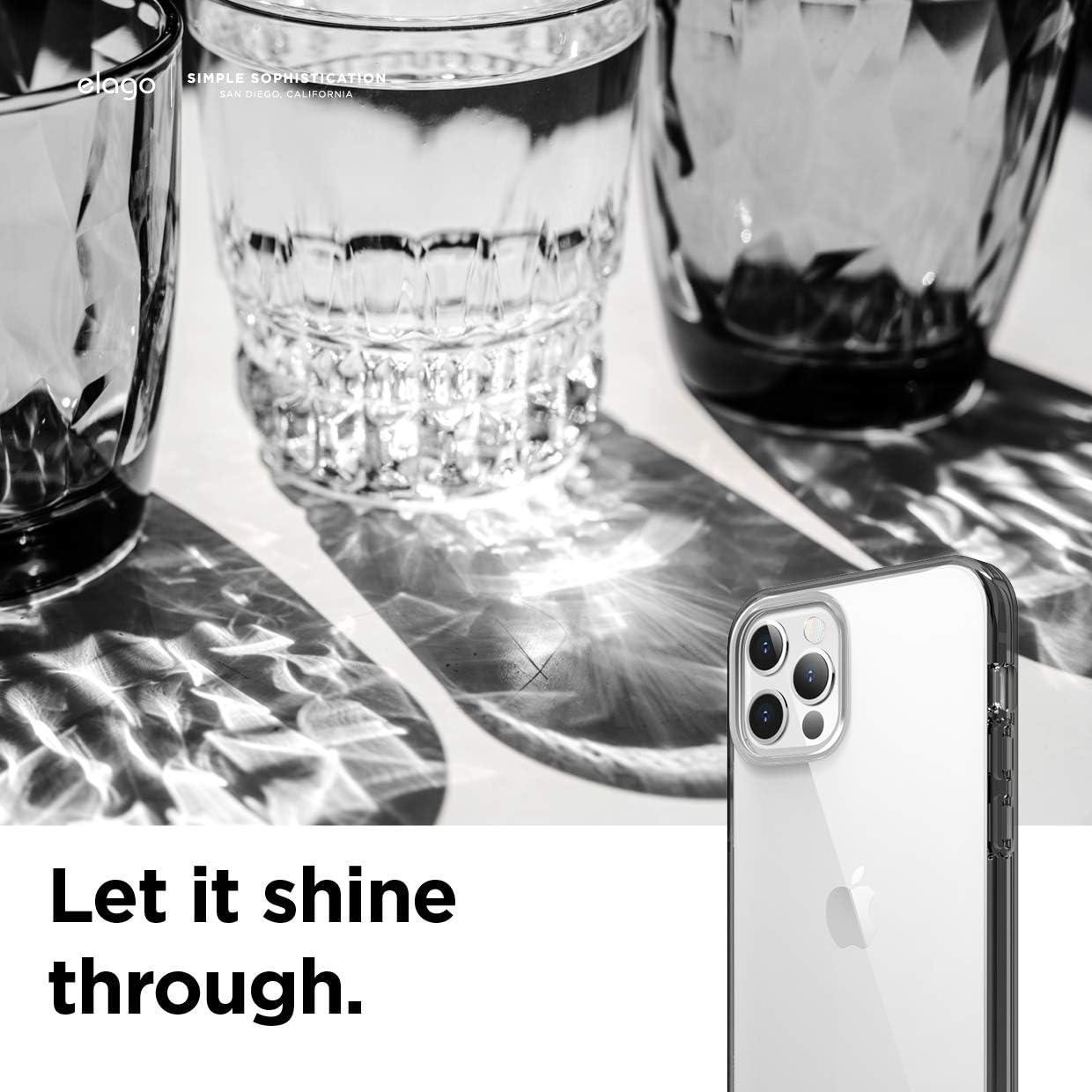 imageelago Hybrid Clear Case Designed for iPhone 12 Case ampamp Designed for iPhone 12 Pro Case 61quot Reduced Yellowing Durable PC Back Flexible Bumper Shockproof Cover Case Mint GreenBlack