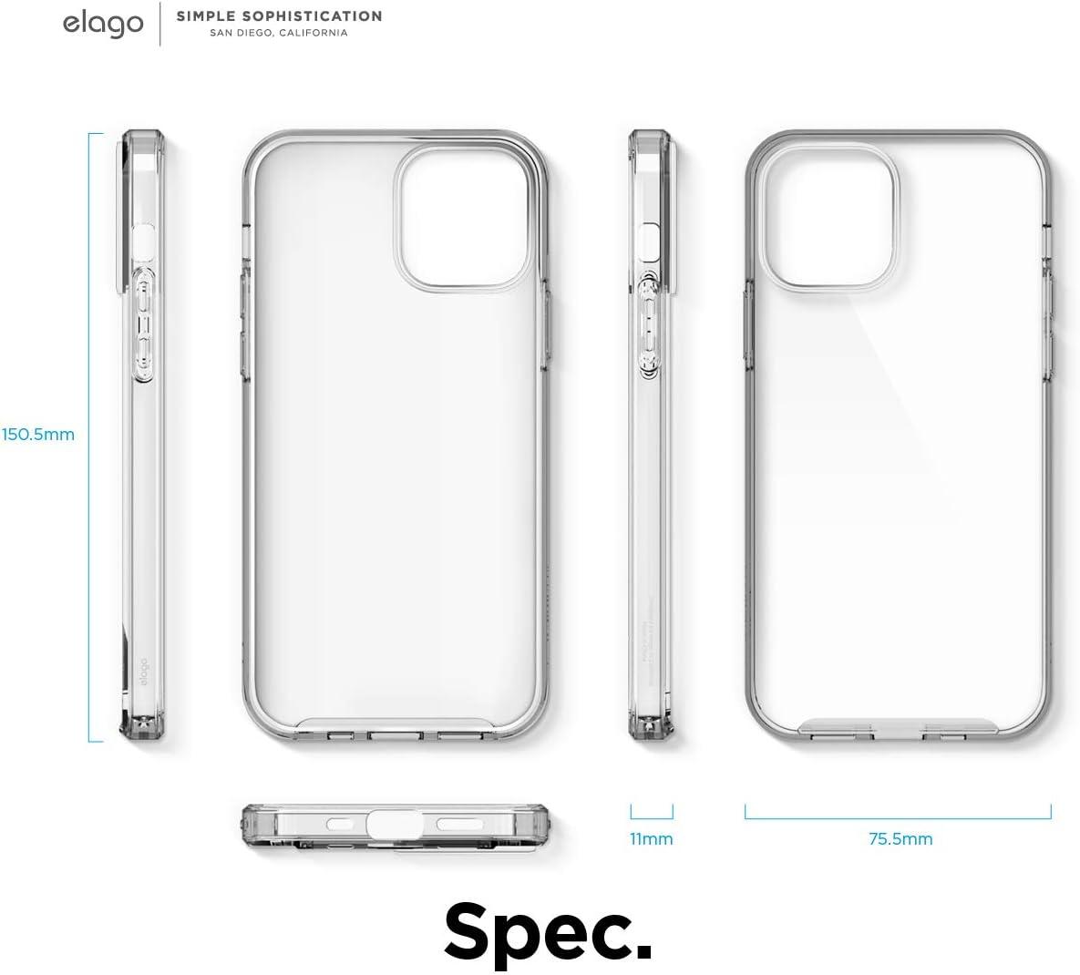 imageelago Hybrid Clear Case Designed for iPhone 12 Case ampamp Designed for iPhone 12 Pro Case 61quot Reduced Yellowing Durable PC Back Flexible Bumper Shockproof Cover Case Mint GreenTransparent