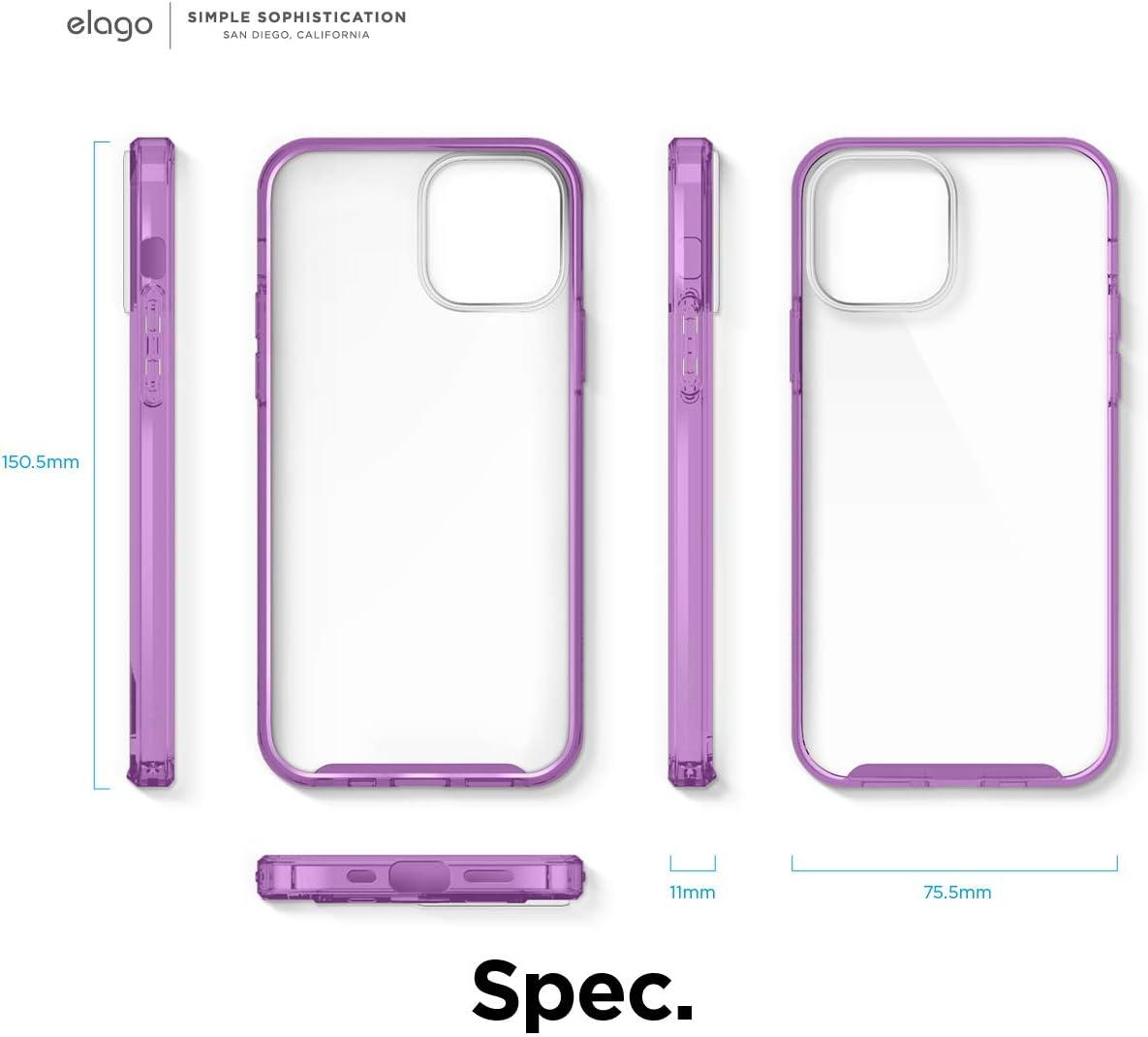 imageelago Hybrid Clear Case Designed for iPhone 12 Case ampamp Designed for iPhone 12 Pro Case 61quot Reduced Yellowing Durable PC Back Flexible Bumper Shockproof Cover Case Mint GreenLavender