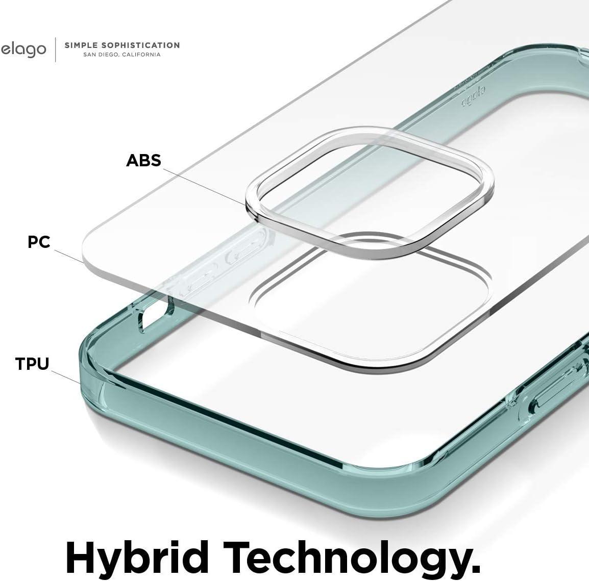 imageelago Hybrid Clear Case Designed for iPhone 12 Case ampamp Designed for iPhone 12 Pro Case 61quot Reduced Yellowing Durable PC Back Flexible Bumper Shockproof Cover Case Mint GreenMint Green