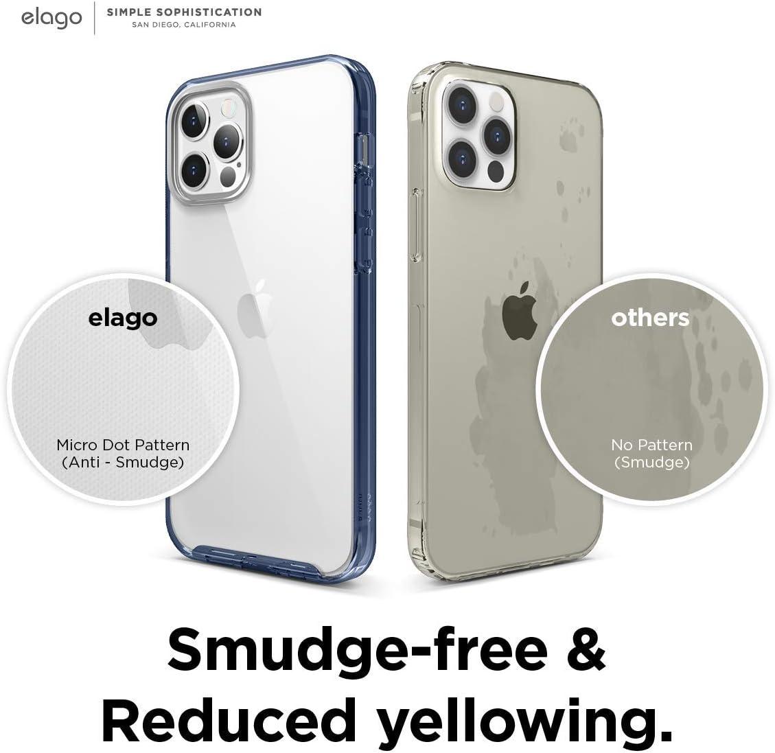 imageelago Hybrid Clear Case Designed for iPhone 12 Case ampamp Designed for iPhone 12 Pro Case 61quot Reduced Yellowing Durable PC Back Flexible Bumper Shockproof Cover Case Mint GreenBlue