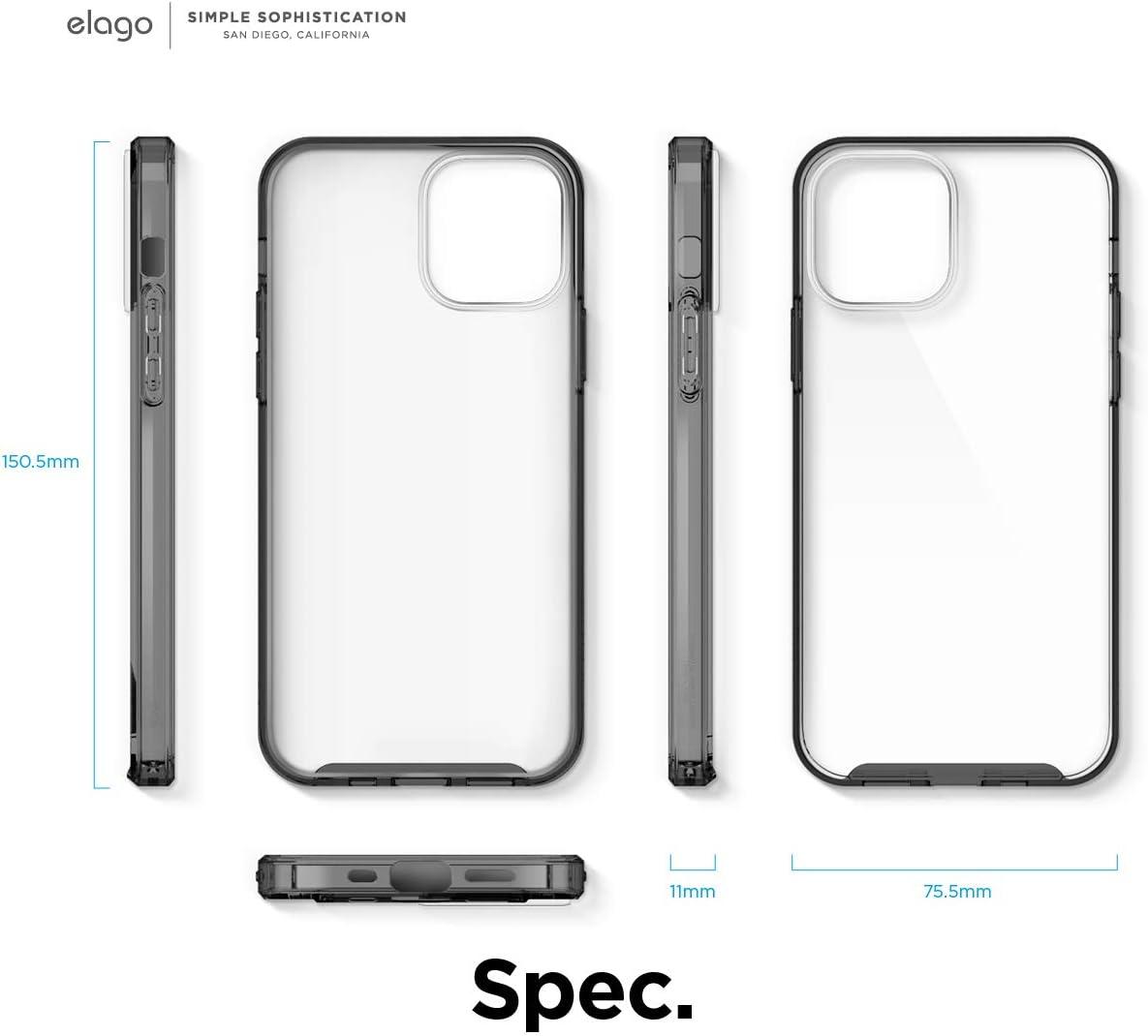 imageelago Hybrid Clear Case Designed for iPhone 12 Case ampamp Designed for iPhone 12 Pro Case 61quot Reduced Yellowing Durable PC Back Flexible Bumper Shockproof Cover Case Mint GreenBlack