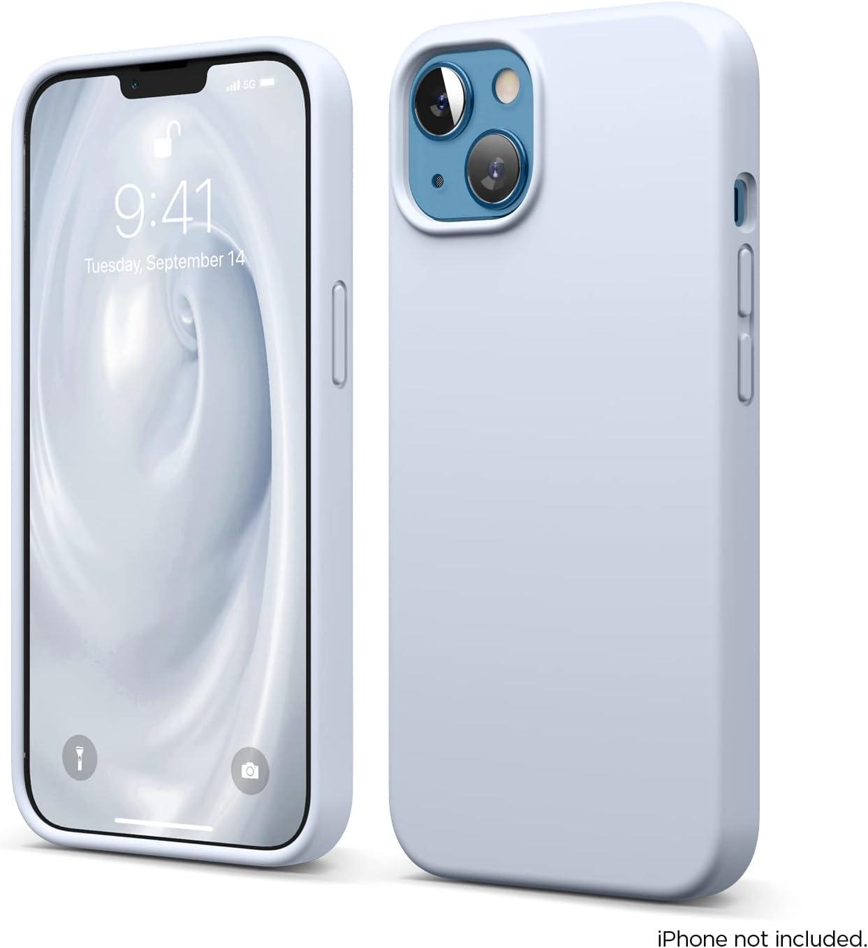 imageelago Liquid Silicone Case Compatible with iPhone 13 61 inchPremium Silicone Full Body Protection  3 Layer Shockproof Phone Case Microfiber LiningBright blue