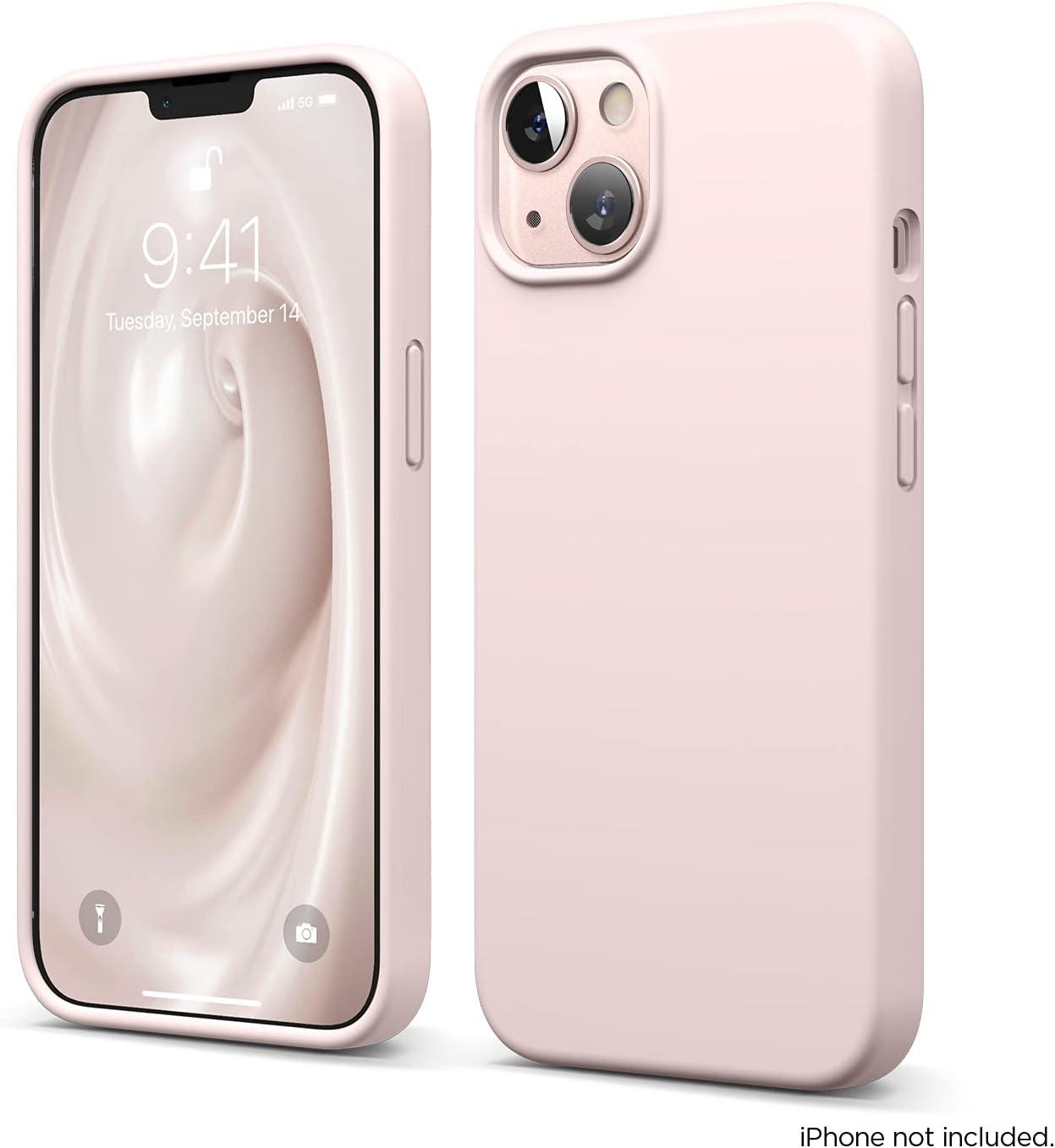 imageelago Liquid Silicone Case Compatible with iPhone 13 61 inchPremium Silicone Full Body Protection  3 Layer Shockproof Phone Case Microfiber LiningPink