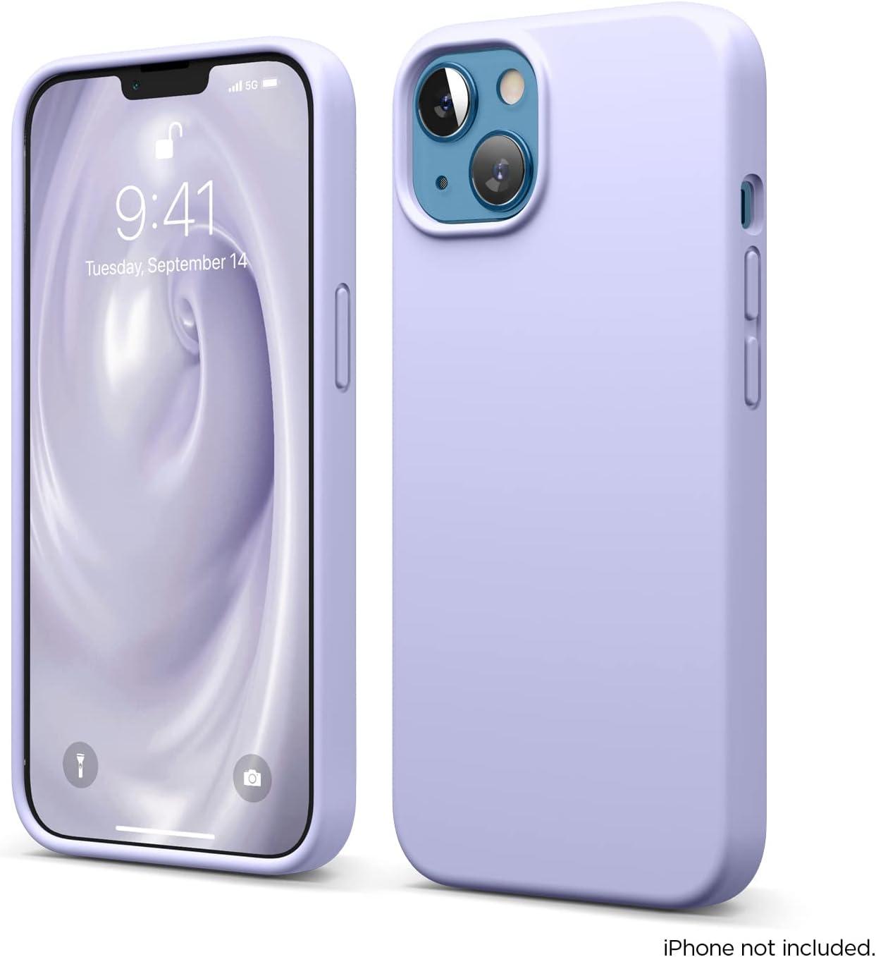 imageelago Liquid Silicone Case Compatible with iPhone 13 61 inchPremium Silicone Full Body Protection  3 Layer Shockproof Phone Case Microfiber LiningPurple