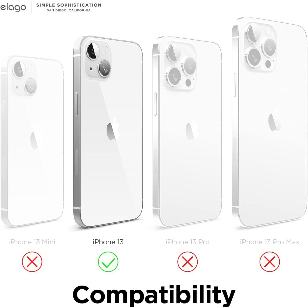 imageelago Liquid Silicone Case Compatible with iPhone 13 61 inchPremium Silicone Full Body Protection  3 Layer Shockproof Phone Case Microfiber LiningRed