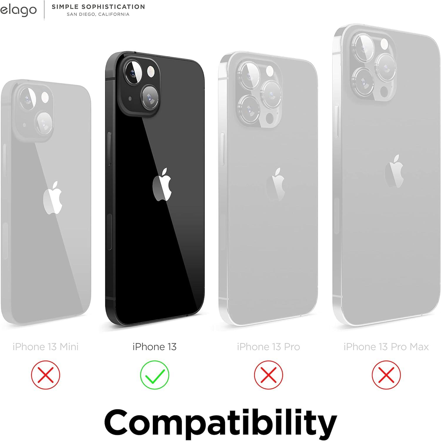 imageelago Liquid Silicone Case Compatible with iPhone 13 61 inchPremium Silicone Full Body Protection  3 Layer Shockproof Phone Case Microfiber Liningdark violet