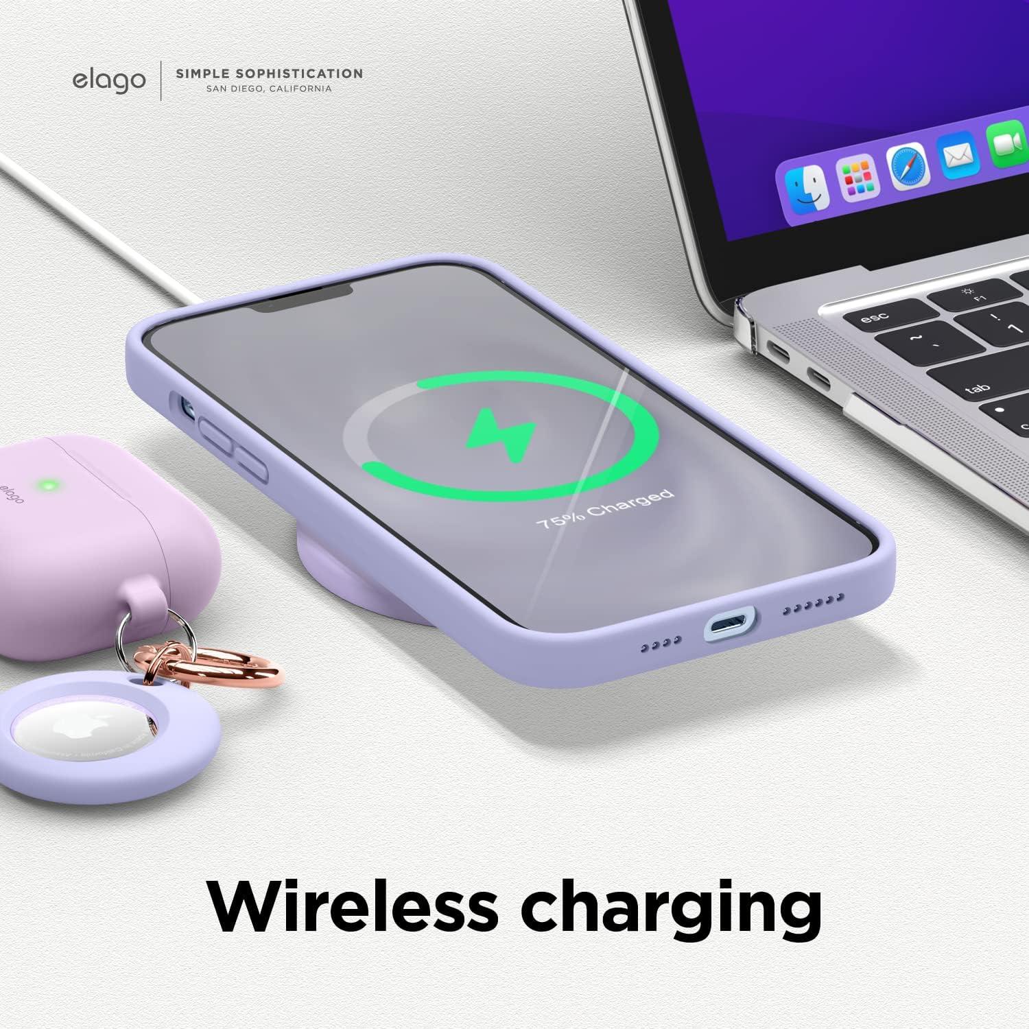 imageelago Liquid Silicone Case Compatible with iPhone 13 Pro Max 67 inches Premium Silicone Case Full Protection Case  Shockproof Cover with 3 Structure WhitePurple