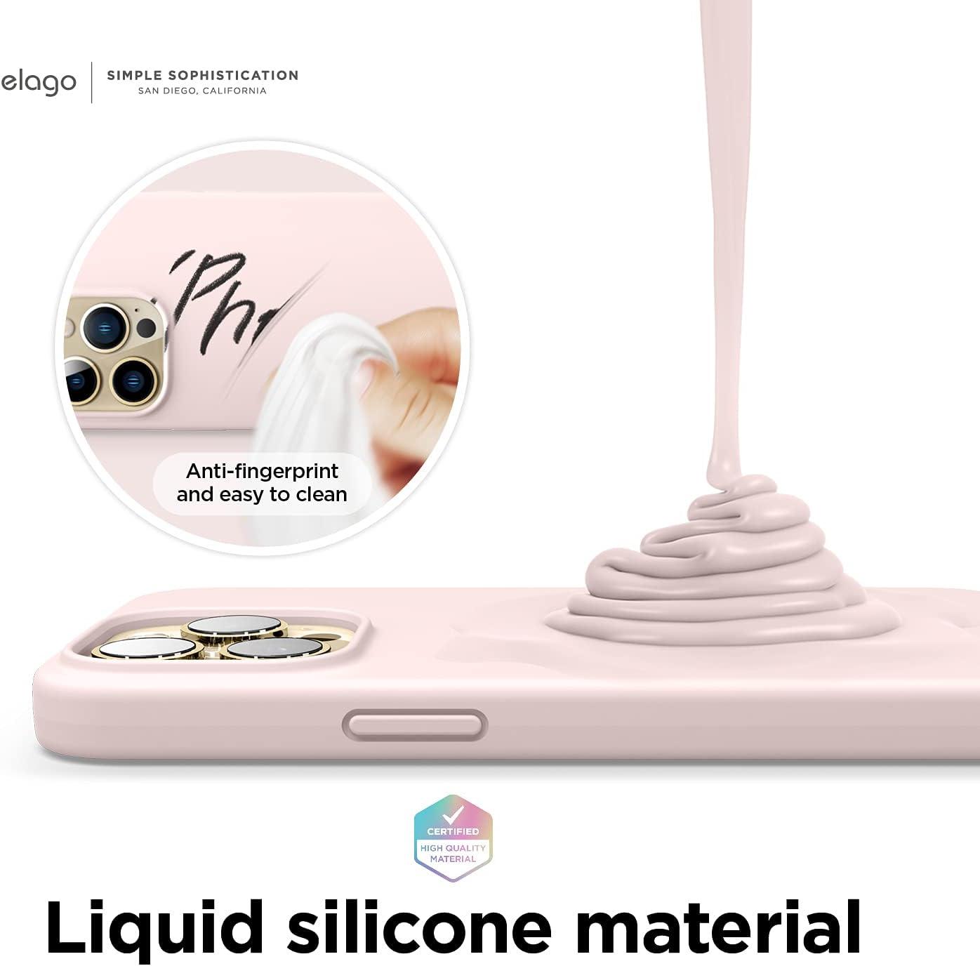 imageelago Liquid Silicone Case Compatible with iPhone 13 Pro Max 67 inches Premium Silicone Case Full Protection Case  Shockproof Cover with 3 Structure WhitePink