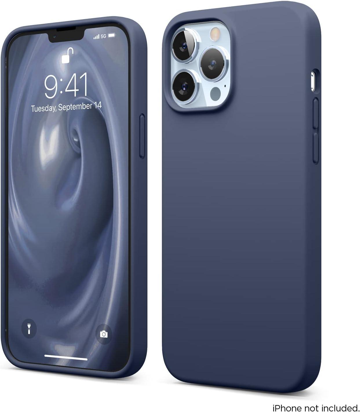 imageelago Liquid Silicone Case Compatible with iPhone 13 Pro Max 67 inches Premium Silicone Case Full Protection Case  Shockproof Cover with 3 Structure WhiteBlue