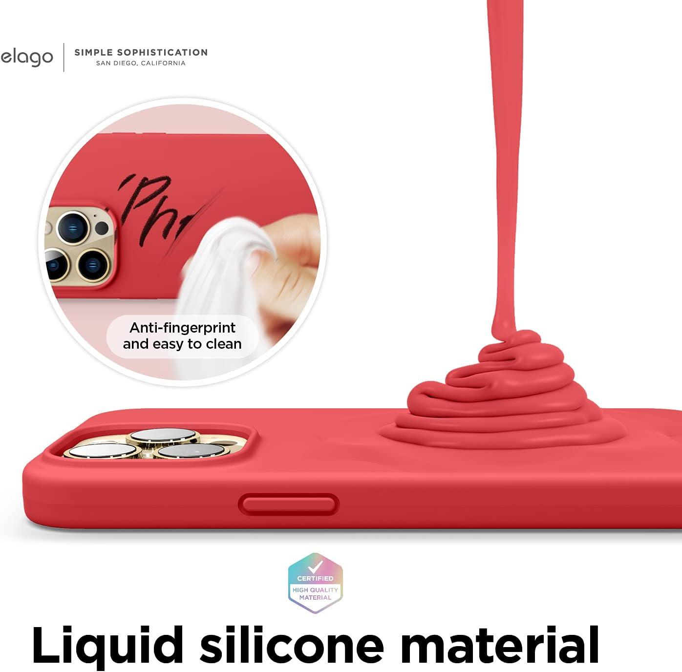 imageelago Liquid Silicone Case Compatible with iPhone 13 Pro Max 67 inches Premium Silicone Case Full Protection Case  Shockproof Cover with 3 Structure Whitered